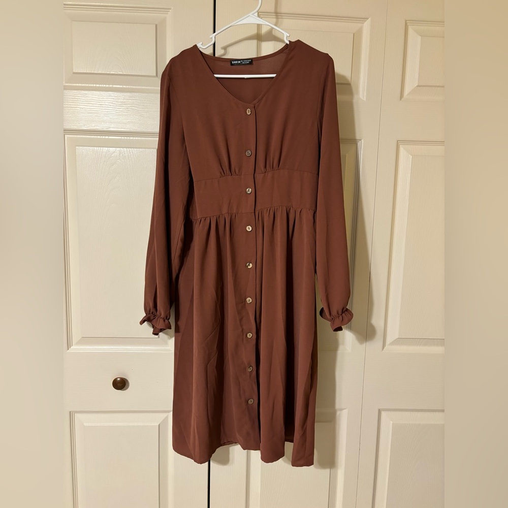 SHEIN long sleeve midi dress